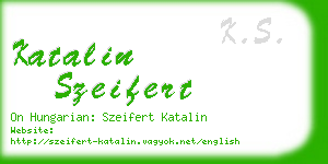 katalin szeifert business card